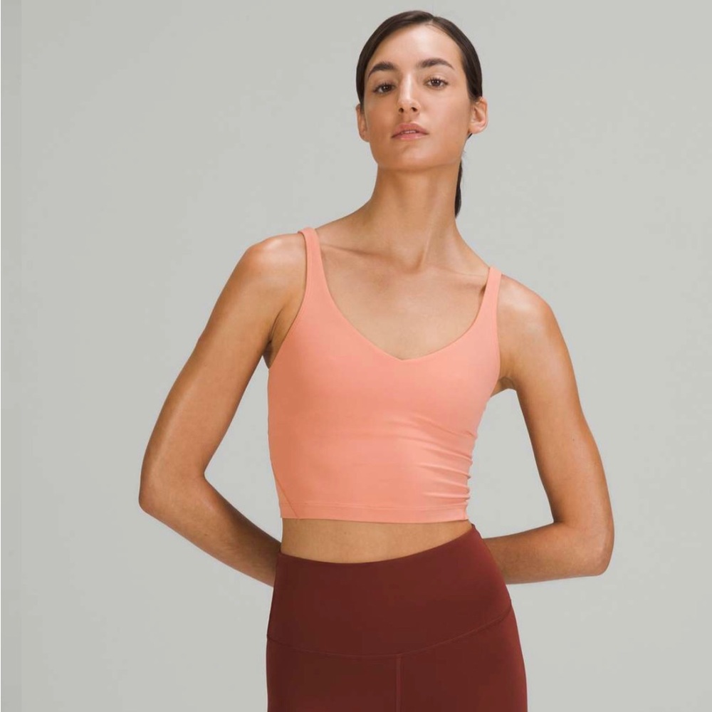 Lululemon align tank top sz 10 pink coral soft nulu yoga gym crop